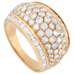 Graff 18 Karat Gelbgold 3::51 Karat Diamant breite Kuppel Ring