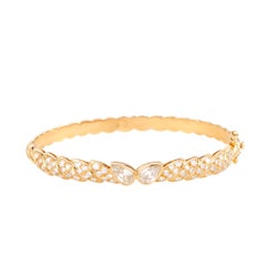 Graff 18 Karat Yellow Gold Diamond Bangle Bracelet