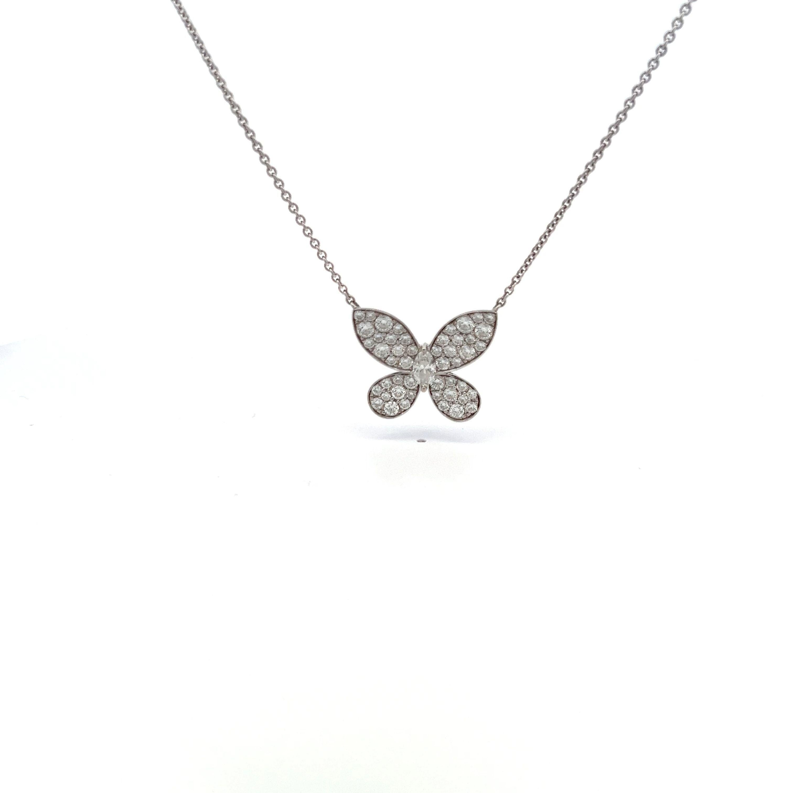 Graff, collier pendentif en or blanc 18 carats avec diamants en forme de poire de 1,89 carat F VS1 Bon état - En vente à New York, NY