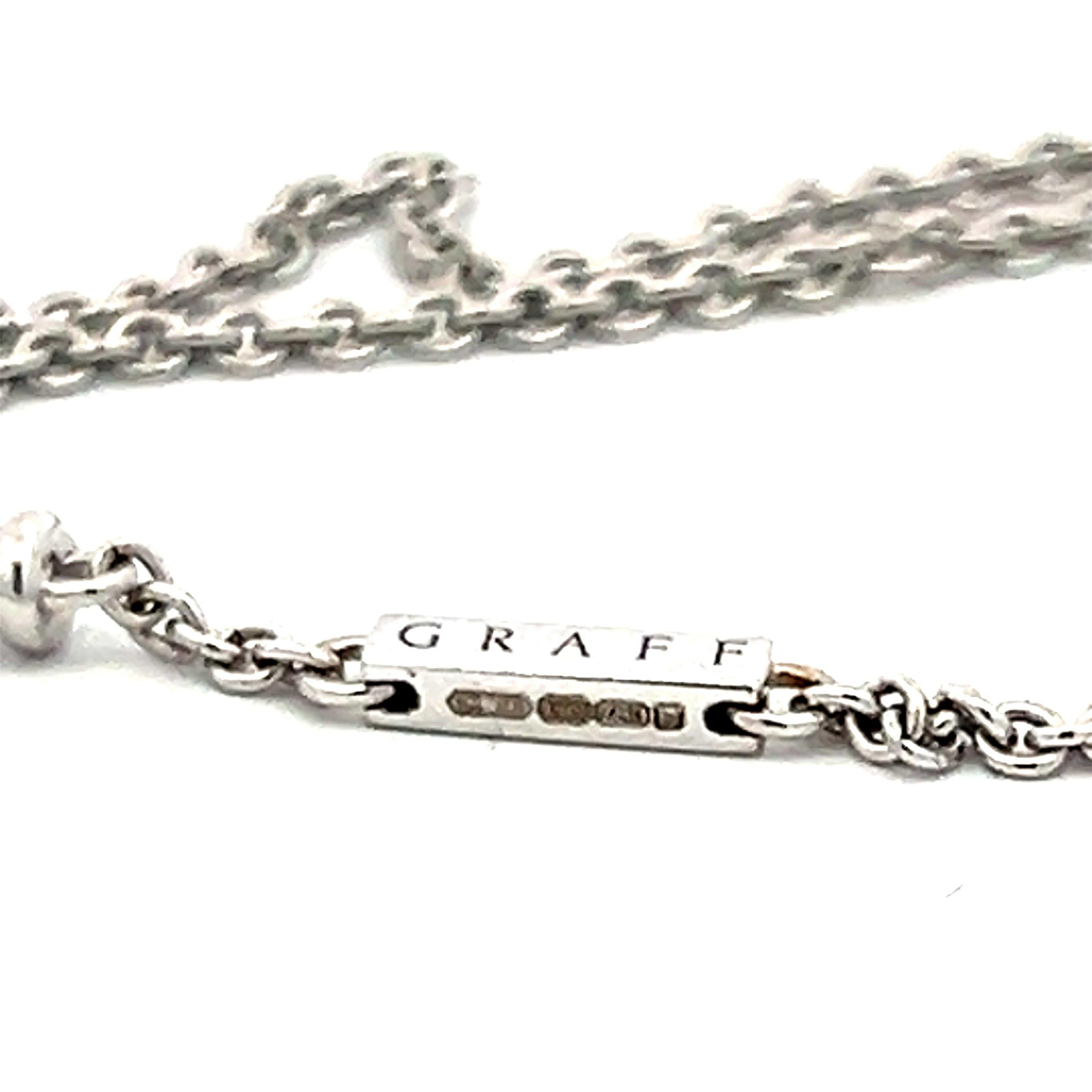 Graff, collier pendentif en or blanc 18 carats avec diamants en forme de poire de 1,89 carat F VS1 en vente 2