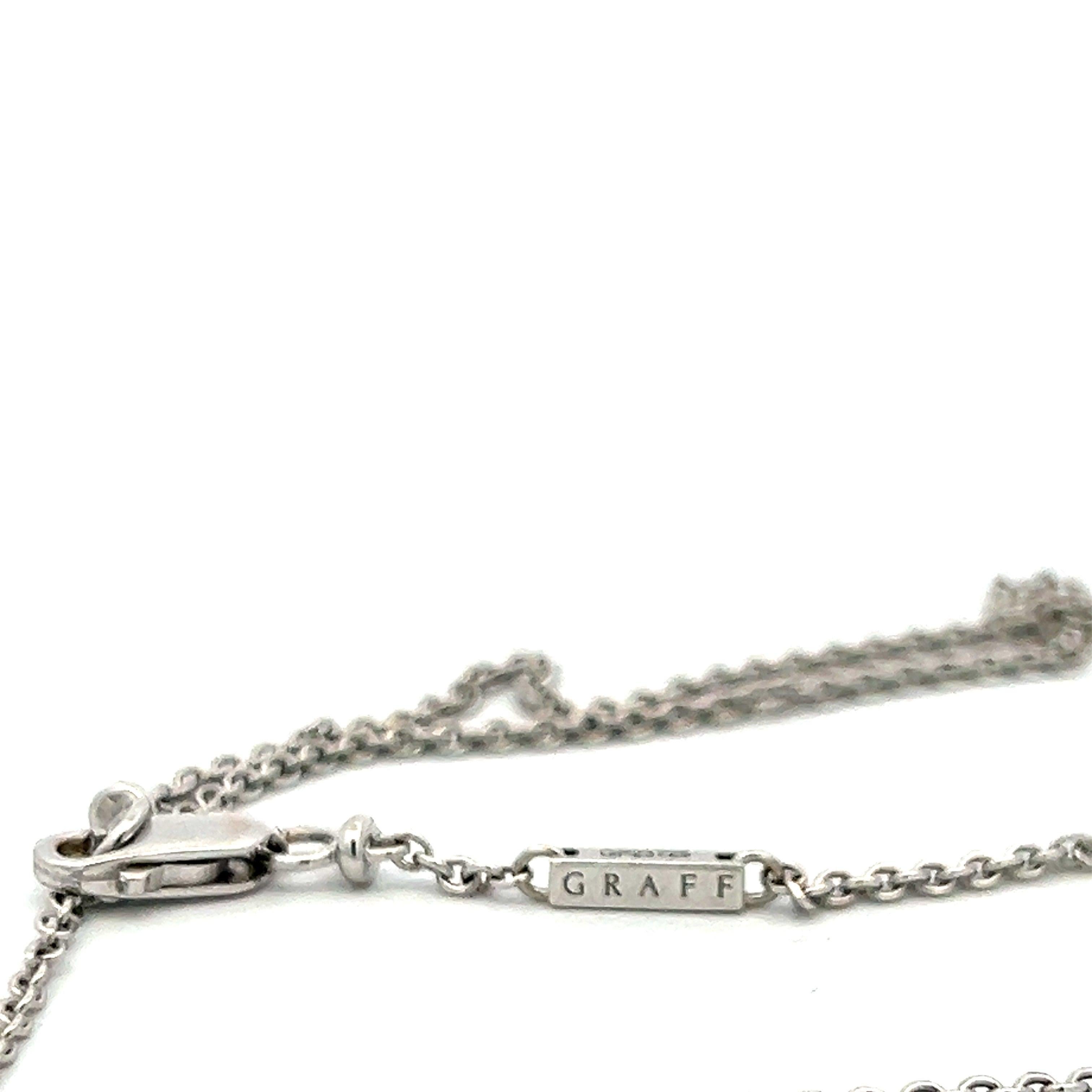 Graff, collier pendentif en or blanc 18 carats avec diamants en forme de poire de 1,89 carat F VS1 en vente 3