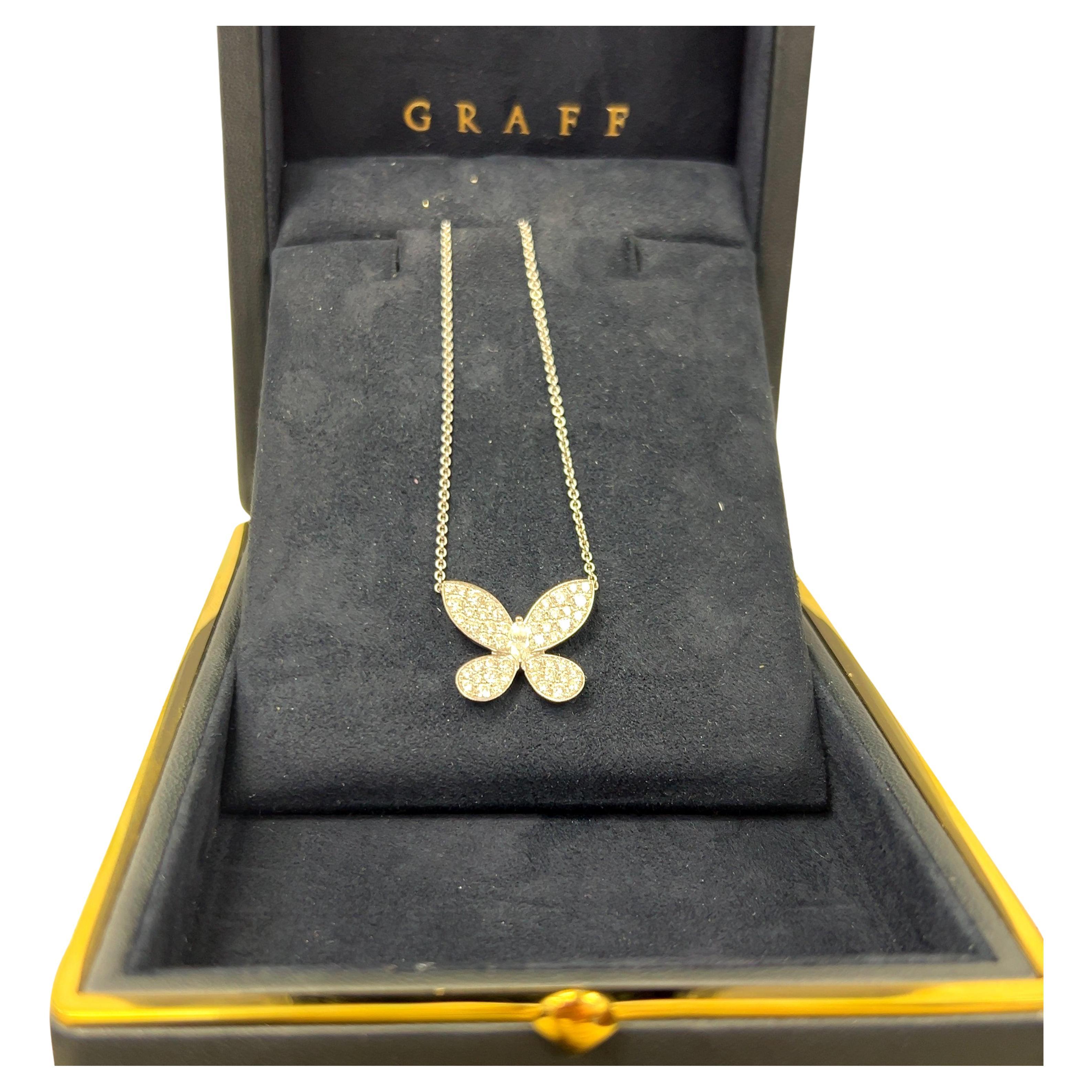 Graff, collier pendentif en or blanc 18 carats avec diamants en forme de poire de 1,89 carat F VS1 en vente