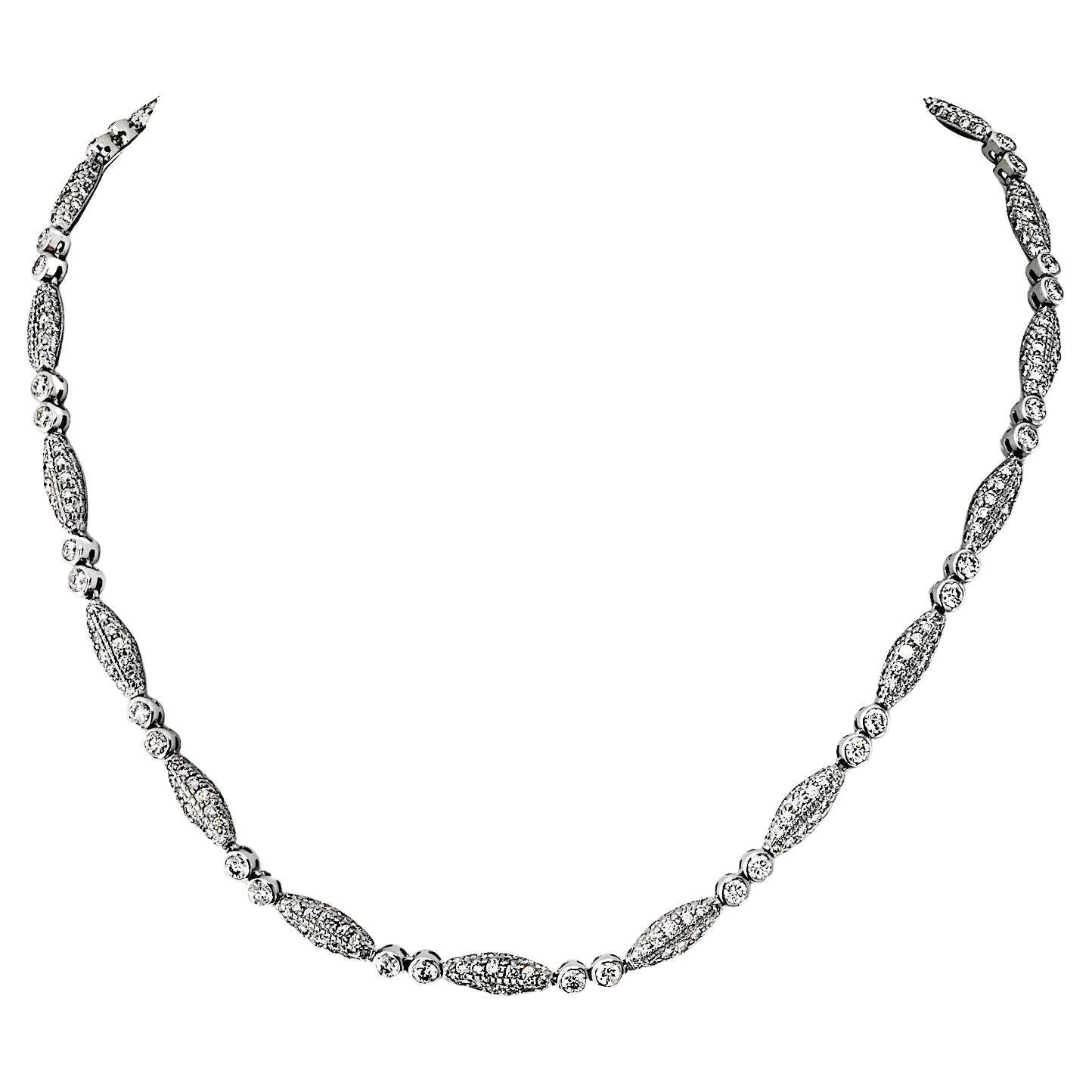 Graff 18K White Gold 15.75cttw Diamond Necklace