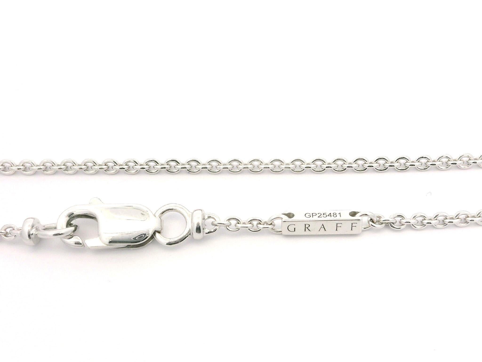 Donna Graff, collana con ciondolo a farfalla in oro bianco 18 carati con diamanti a fuoco da 1,8 ct. in vendita