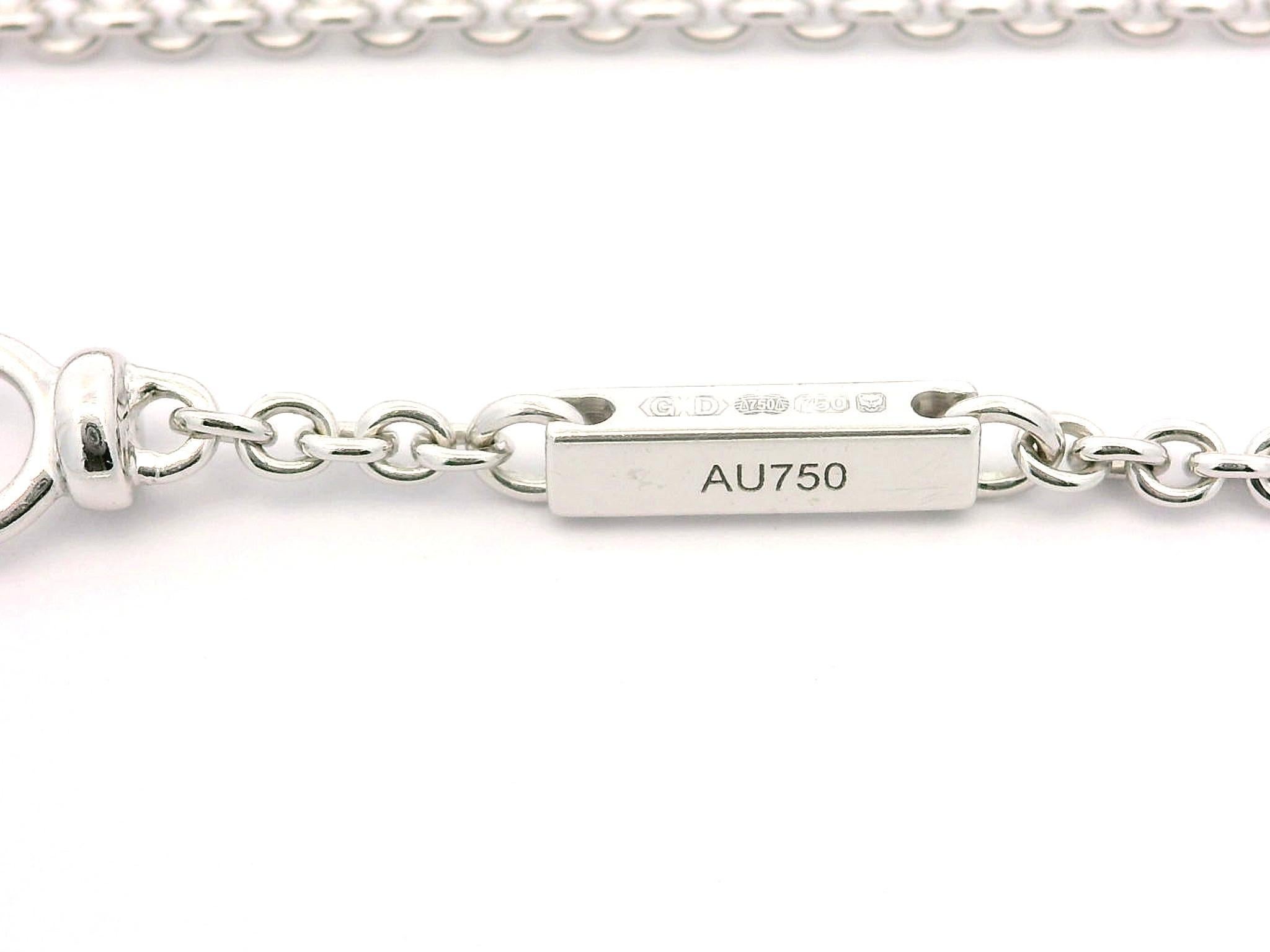 Graff, collana con ciondolo a farfalla in oro bianco 18 carati con diamanti a fuoco da 1,8 ct. in vendita 2