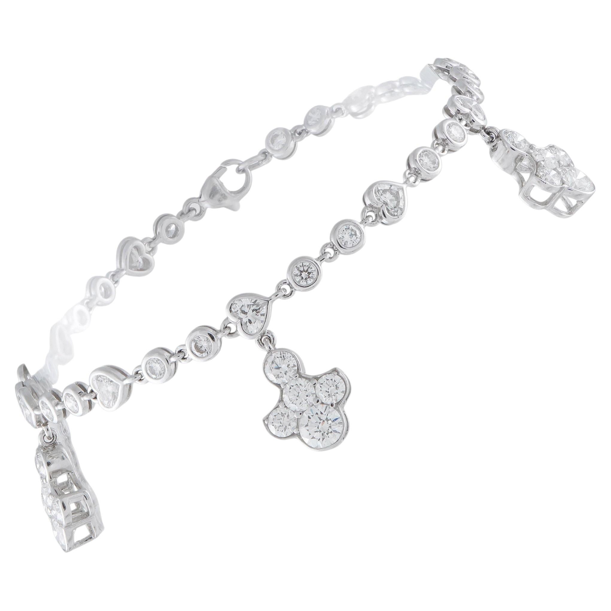 Bracciale Graff in oro bianco 18 carati con diamanti da 6,70 carati GR01-060426