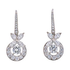 Graff 18k White Gold Classic Diamond Butterfly Earrings