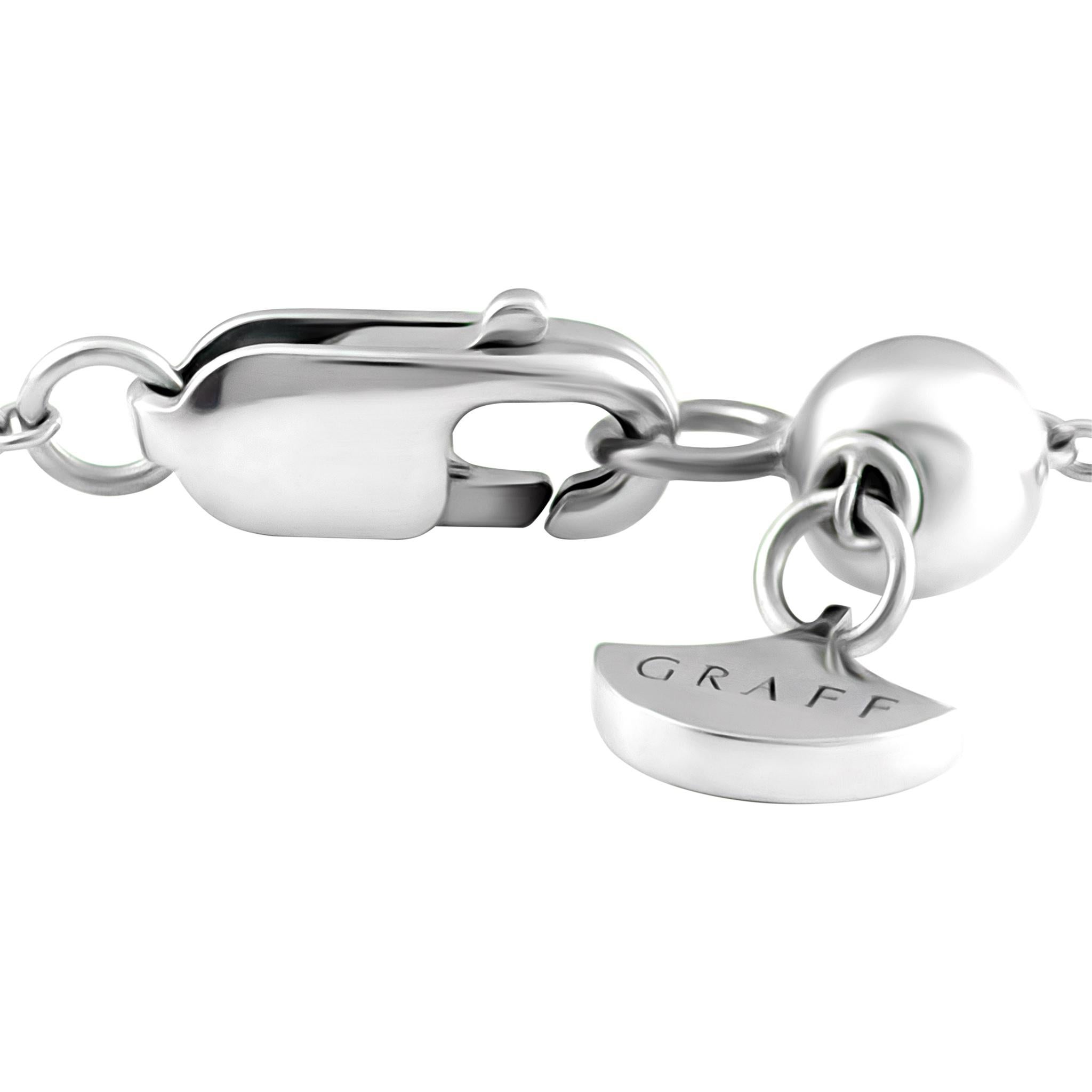 Graff 18 Karat Weißgold Diamant-Kreuz-Anhänger-Halskette (Moderne)