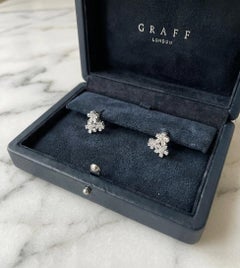 GRAFF Orecchini grandi con fiori selvatici in oro bianco 18 carati e diamanti