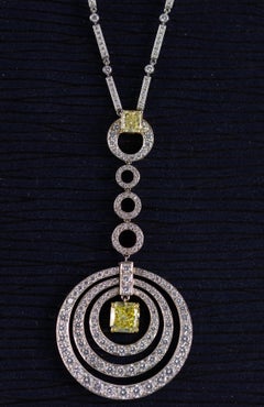 Graff 18K White Gold GIA Diamond Necklace