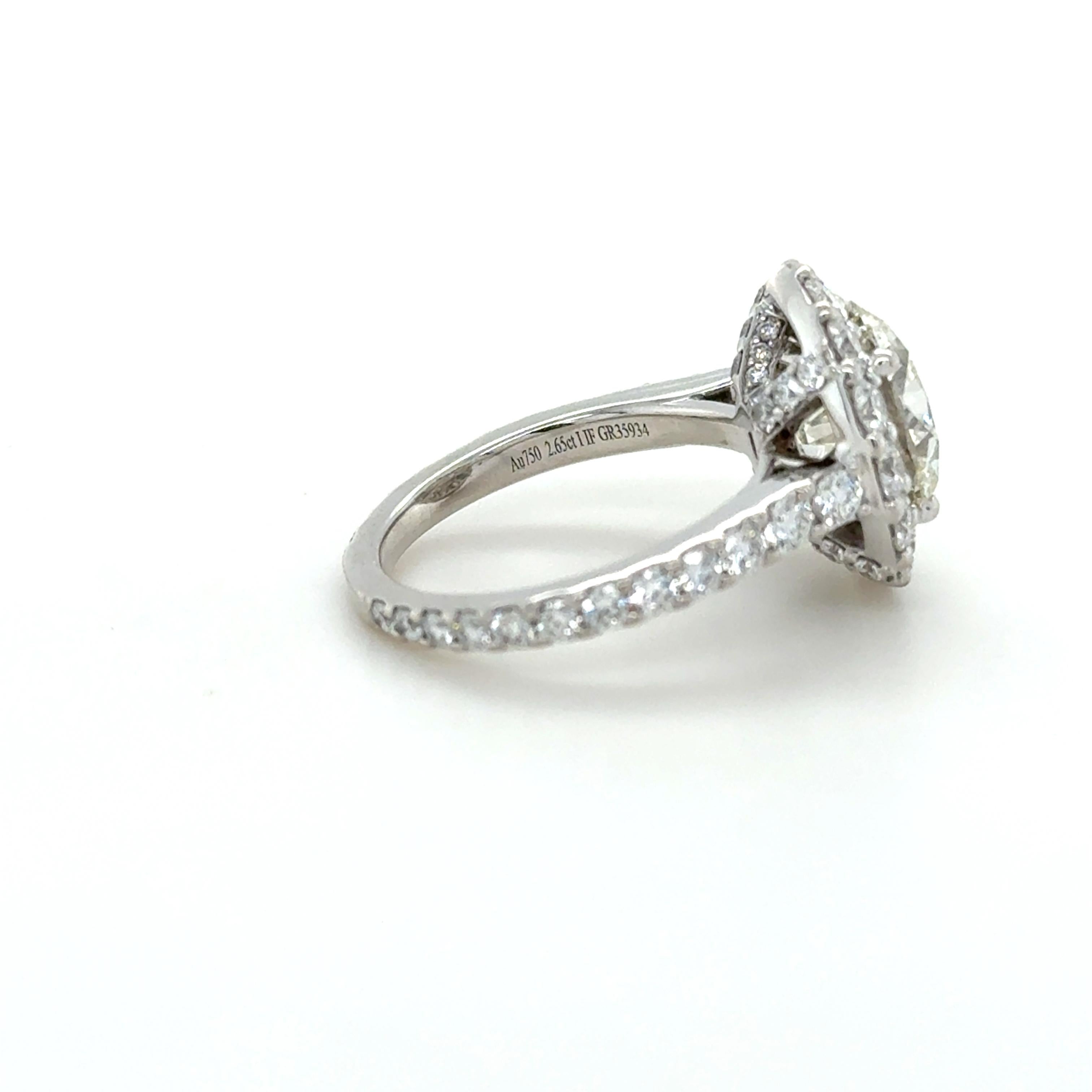 Anello Icone con diamante rotondo Brilliante di Graff da 2,65 carati in vendita 1