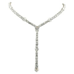 Graff 33.98ct Platinum Heart & Brilliant Round Diamond Necklace 