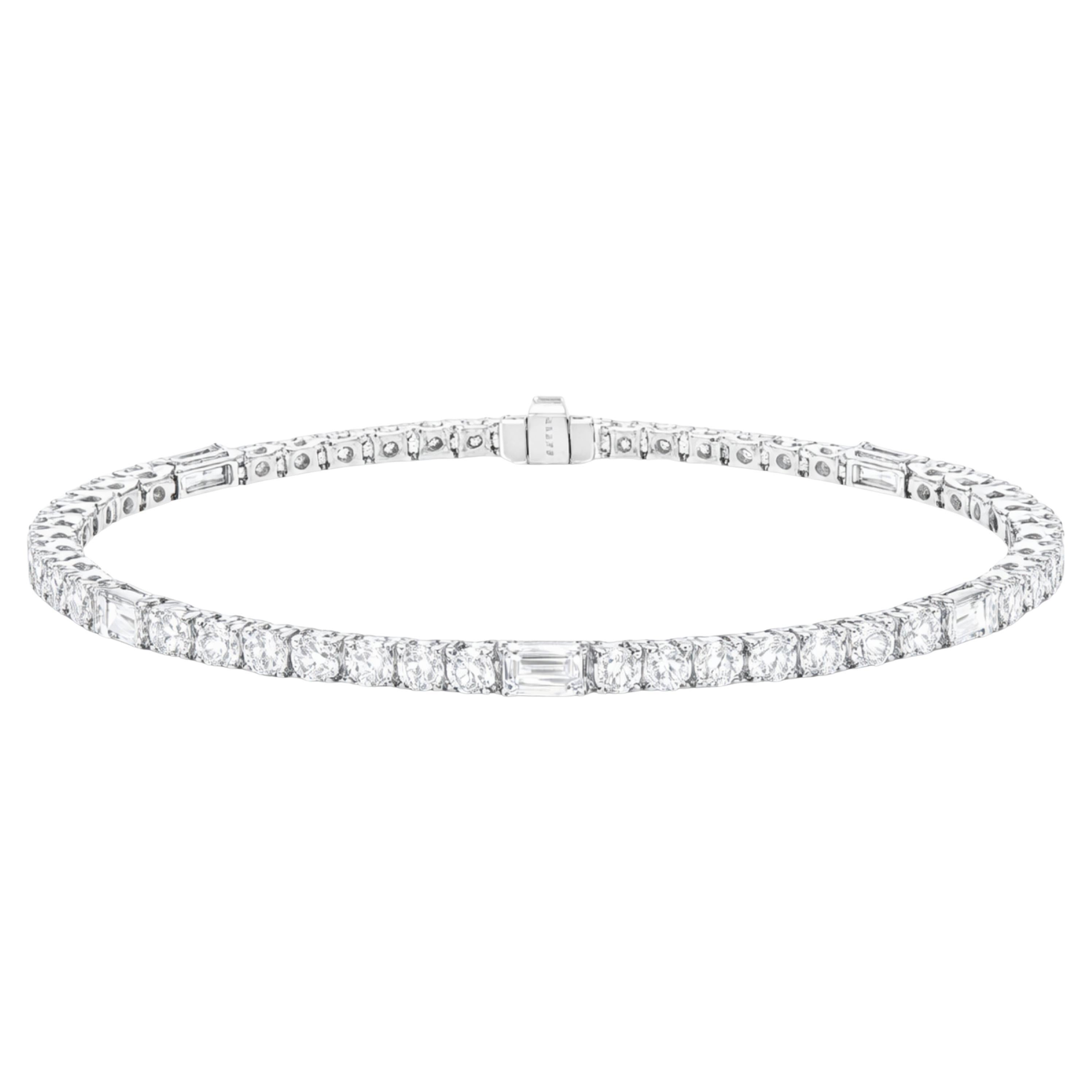 Graff Pulsera de diamantes de 5 quilates de oro blanco de 18 quilates en venta