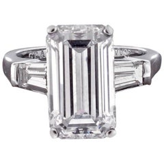 Graff 5.38 Carat Emerald Cut Diamond Ring