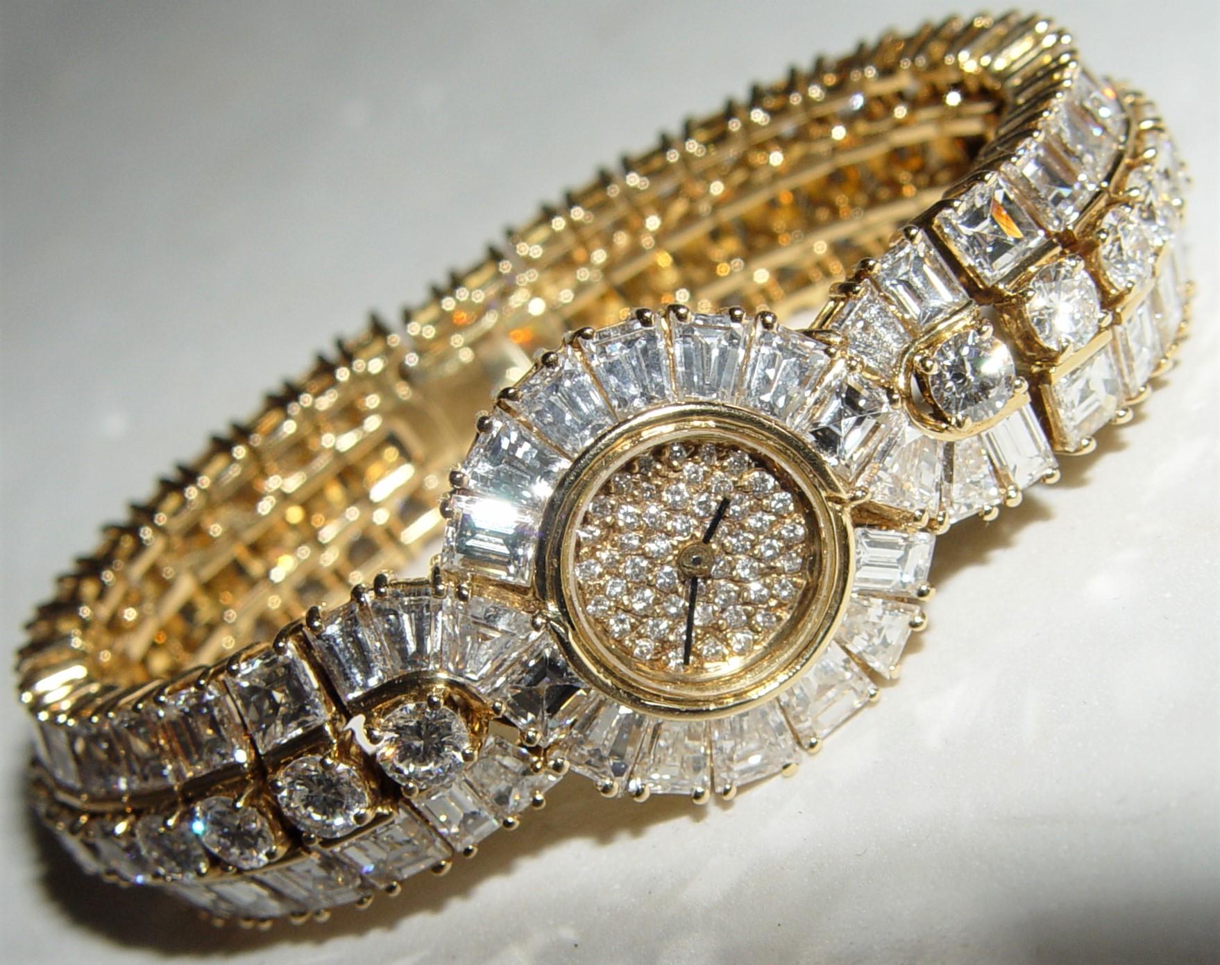 Women's GRAFF ALL Diamond Lady's wristwatch 18K gold 6