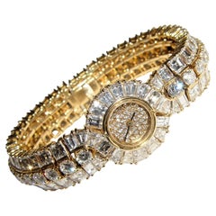 Vintage GRAFF ALL Diamond Lady's wristwatch 18K gold 6"