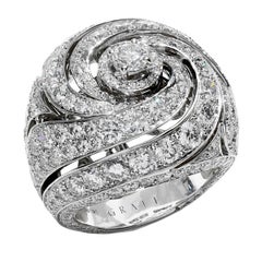 Graff Bombe White Gold Diamond Cocktail Ring