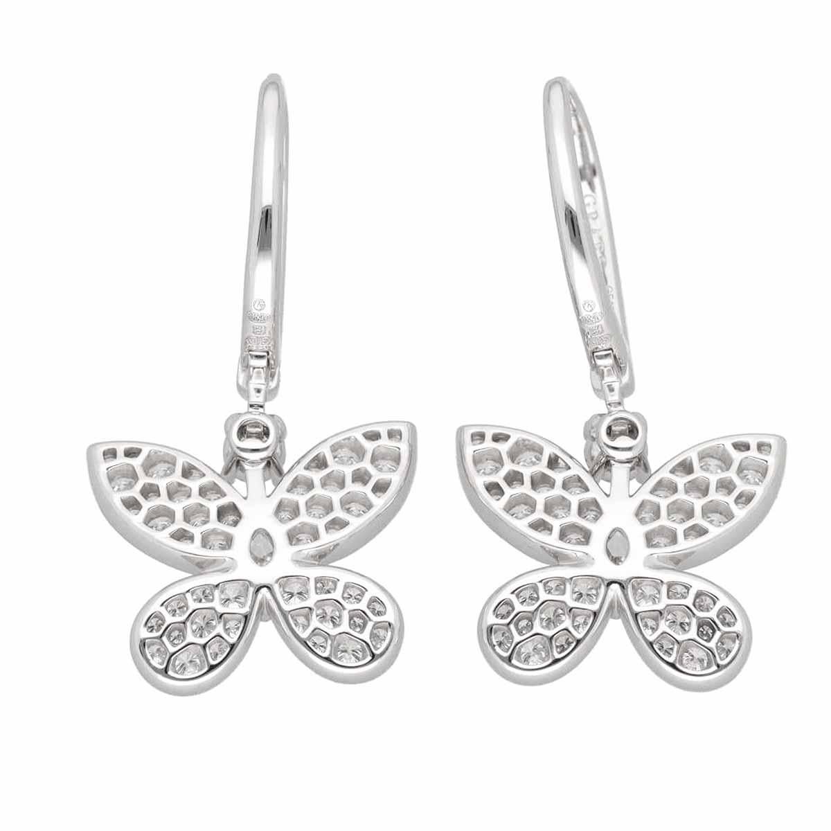 Taille ronde GRAFF, clous d'oreilles papillon mini en or blanc 18 carats RGE1167 en vente