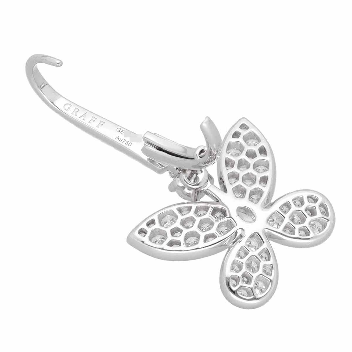 GRAFF, clous d'oreilles papillon mini en or blanc 18 carats RGE1167 Pour femmes en vente