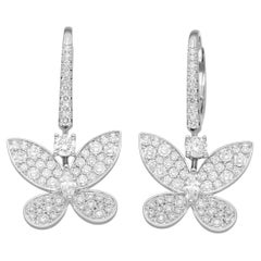 GRAFF, clous d'oreilles papillon mini en or blanc 18 carats RGE1167