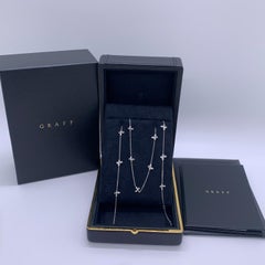 Graff Butterfly Silhouette 18K White Gold & Pavé Diamond Long Necklace