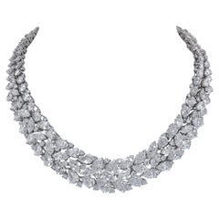 Vintage Graff Certified 100.13 Carat Diamond Necklace