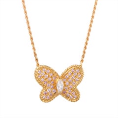 Graff Diamond and Gold Butterfly Pendant Necklace