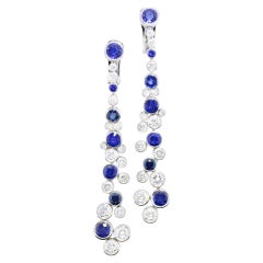 Graff Diamond and Sapphire Drop Earrings