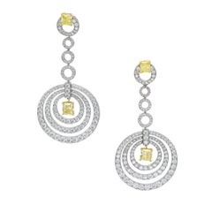 GRAFF   Diamond "Bullseye" Pendant Earrings  18k