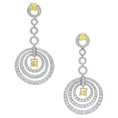 GRAFF   Diamond "Bullseye" Pendant Earrings  18k