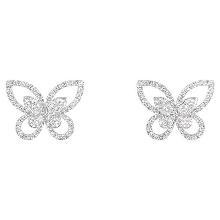 Graff Diamond Butterfly Earrings at 1stDibs | graff butterfly earrings