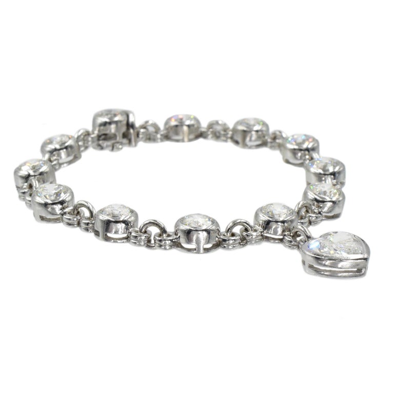 Graff Diamond Charm Bracelet in Platinum at 1stDibs