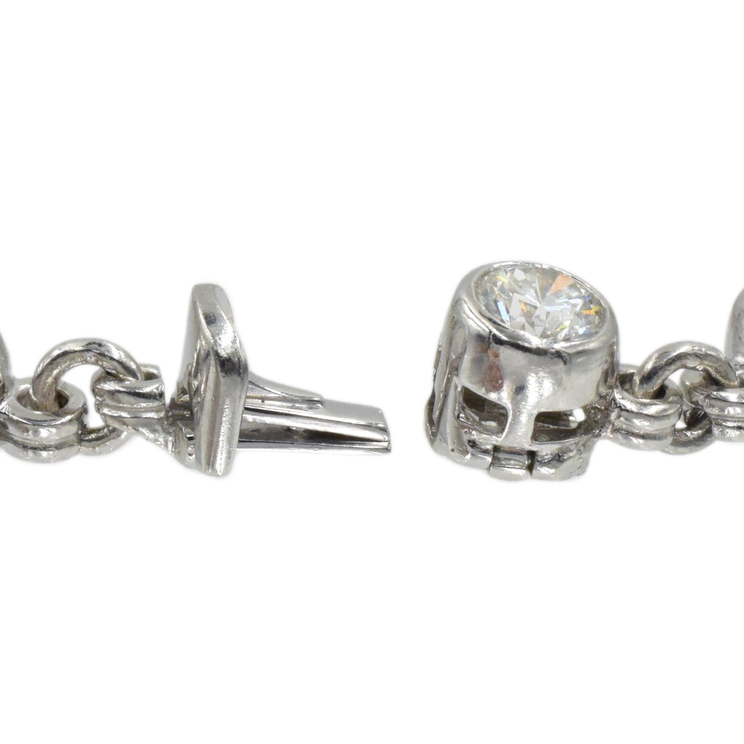 Graff Diamond Charm Bracelet in Platinum In Excellent Condition In New York, NY