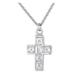 Cartier Diamond Platinum Cross Necklace at 1stDibs | cartier diamond ...