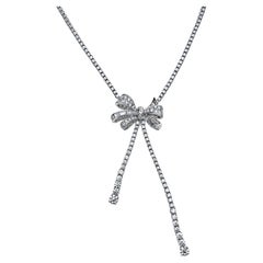 Graff Diamond Double Strand Knot Necklace with Bow Motif