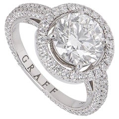 Graff Diamond Halo Engagement Ring 2.00 Carat F/VS1 GIA Certified