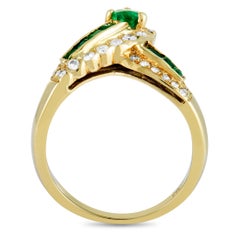 Graff Diamond Invisible Setting and Marquise Emerald White Gold Ring