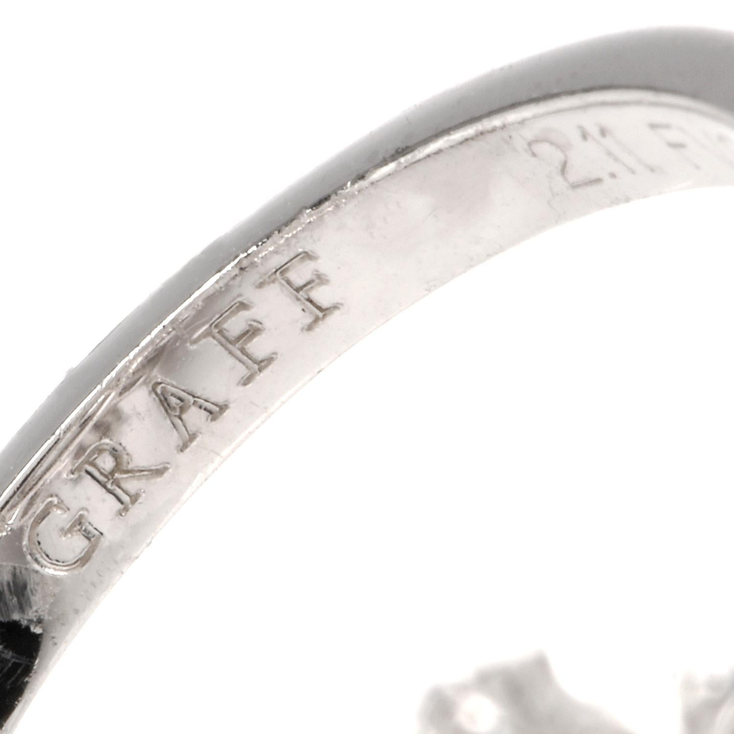 Graff Diamond Oval Platinum Engagement Cocktail Ring 1
