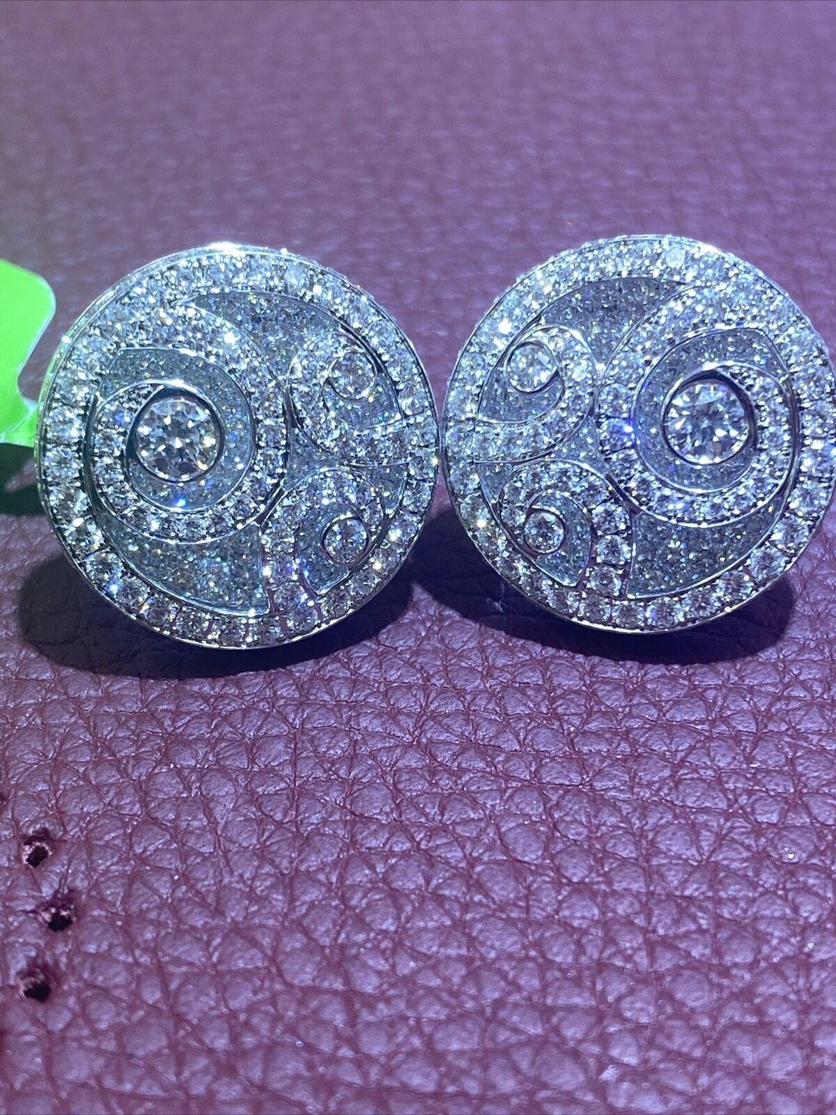 Round Cut Graff Diamond Over Diamond Earrings For Sale