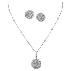 Graff Diamond-over-Diamond Necklace and Earrings Set
