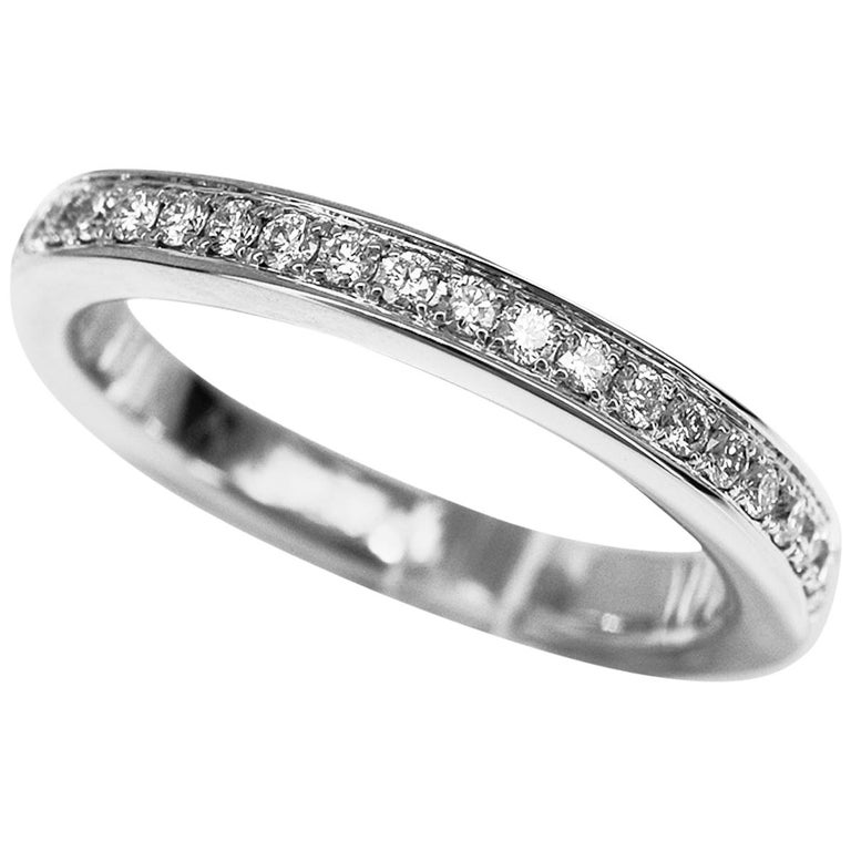Graff Diamond Platinum Thread Set Eternity Ring For Sale at 1stdibs