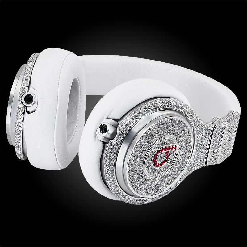 Created especially for the Halftime Show at Super Bowl XLVI, one-of-a-kind pair of ‘Beats Pro’ by Dr. Dre headphones made in collaboration with Graff. The fusion of these two iconic, luxury brands perfectly combines the best in the quality of their