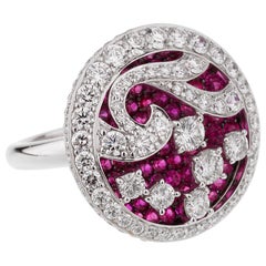 Graff Diamond Ruby White Gold Cocktail Ring