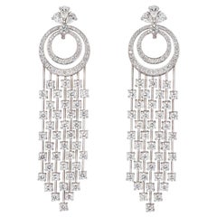 Graff Boucles d'oreilles en goutte lustre cascade en diamants