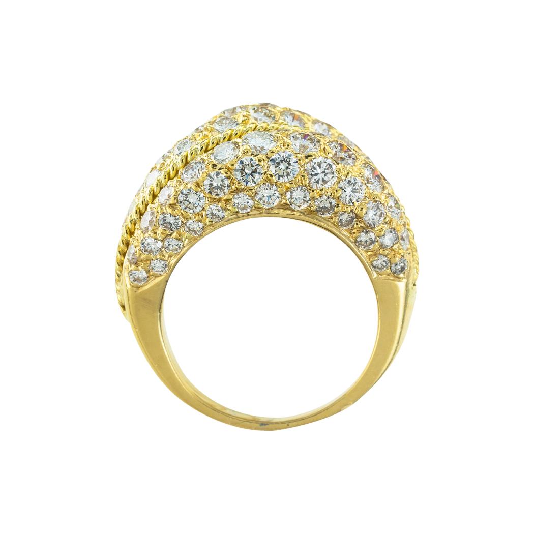 Contemporary Graff Diamond Yellow Gold Domed Ring