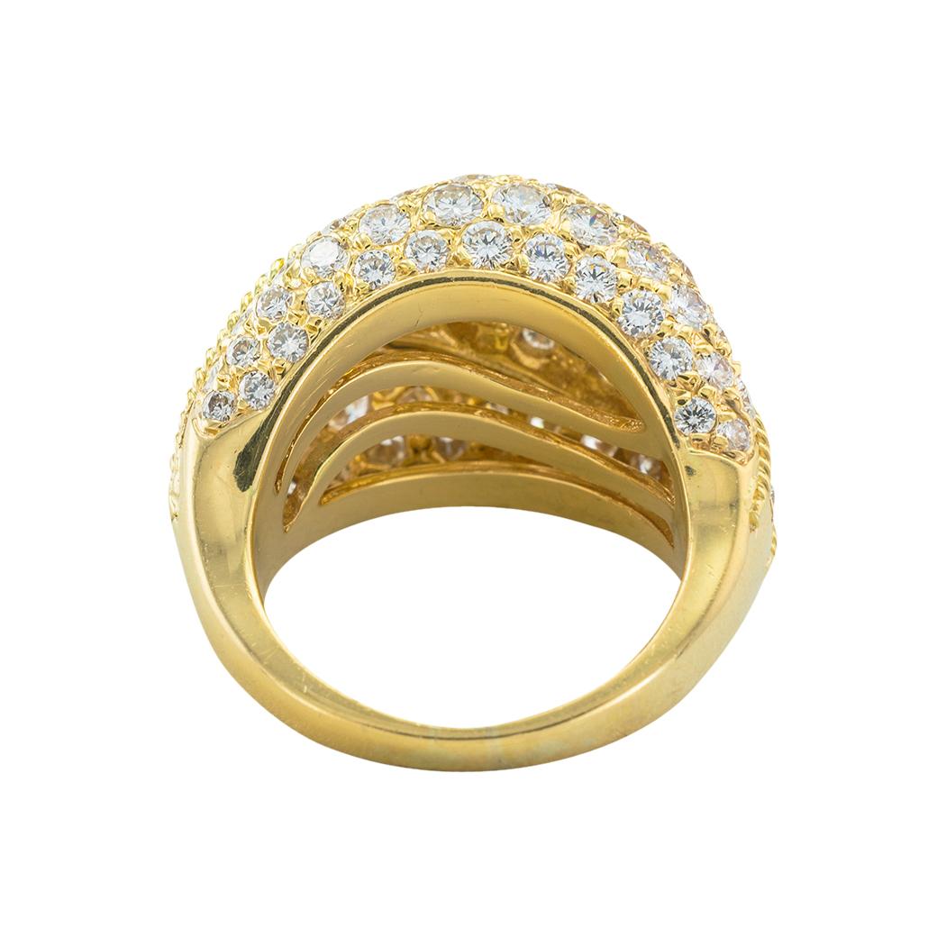 Graff Diamond Yellow Gold Domed Ring In Good Condition In Los Angeles, CA