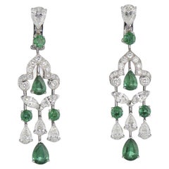  Graff Emerald & Diamond Earrings
