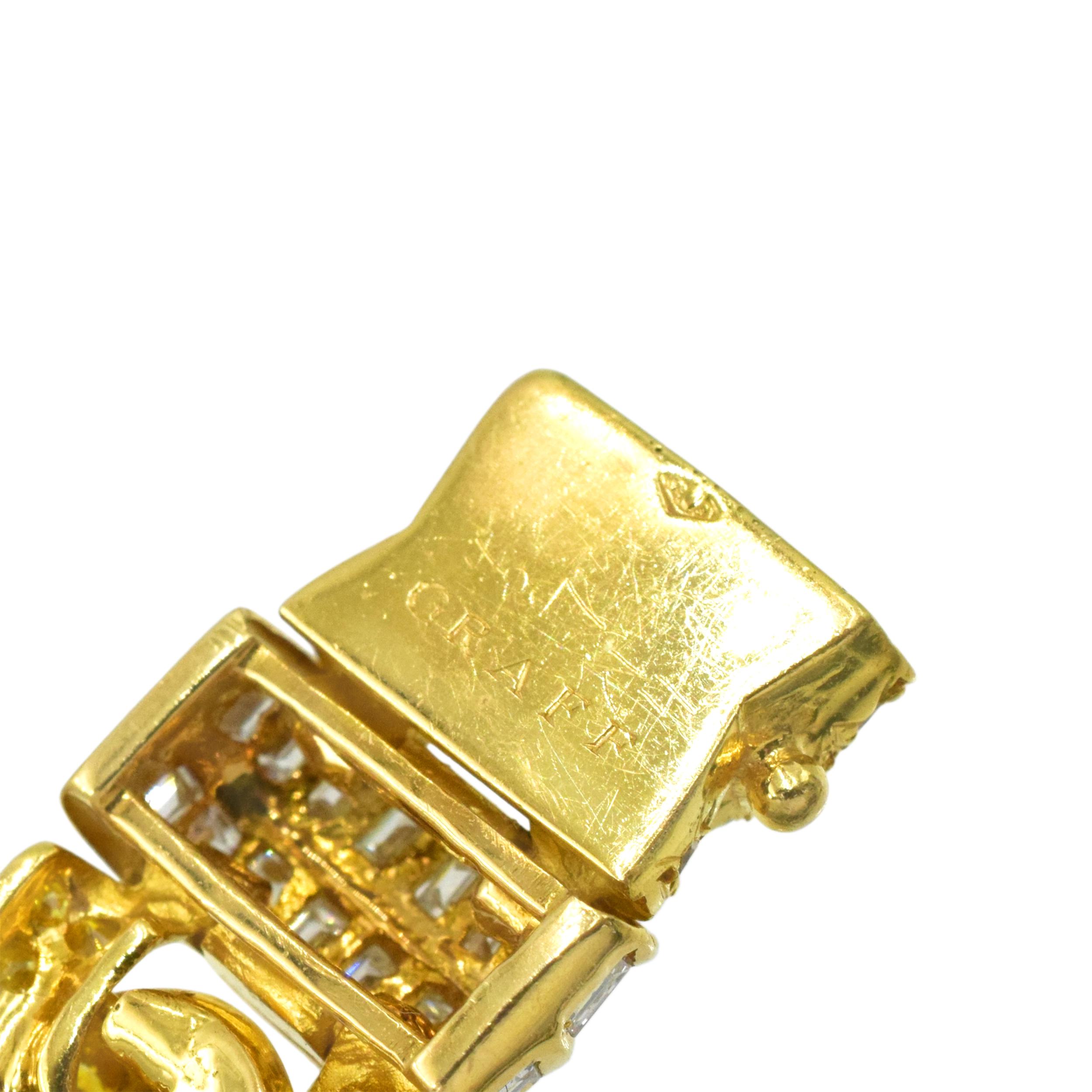 Graff Fancy Intense Yellow and White Diamond Bracelet For Sale 5