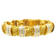 Graff Ausgefallenes intensiv gelbes und weißes Diamantarmband