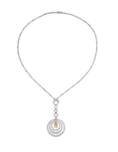 Graff Fancy Yellow Diamond "Bullseye" Necklace